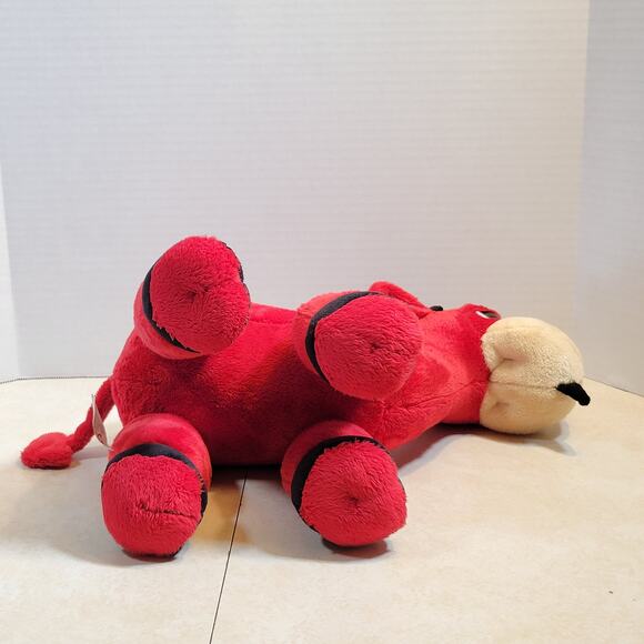 Goat Plushy Plush Red Devil Hearts 12" Stuffed Animal Valentine Russ Berrie - Picture 11 of 13